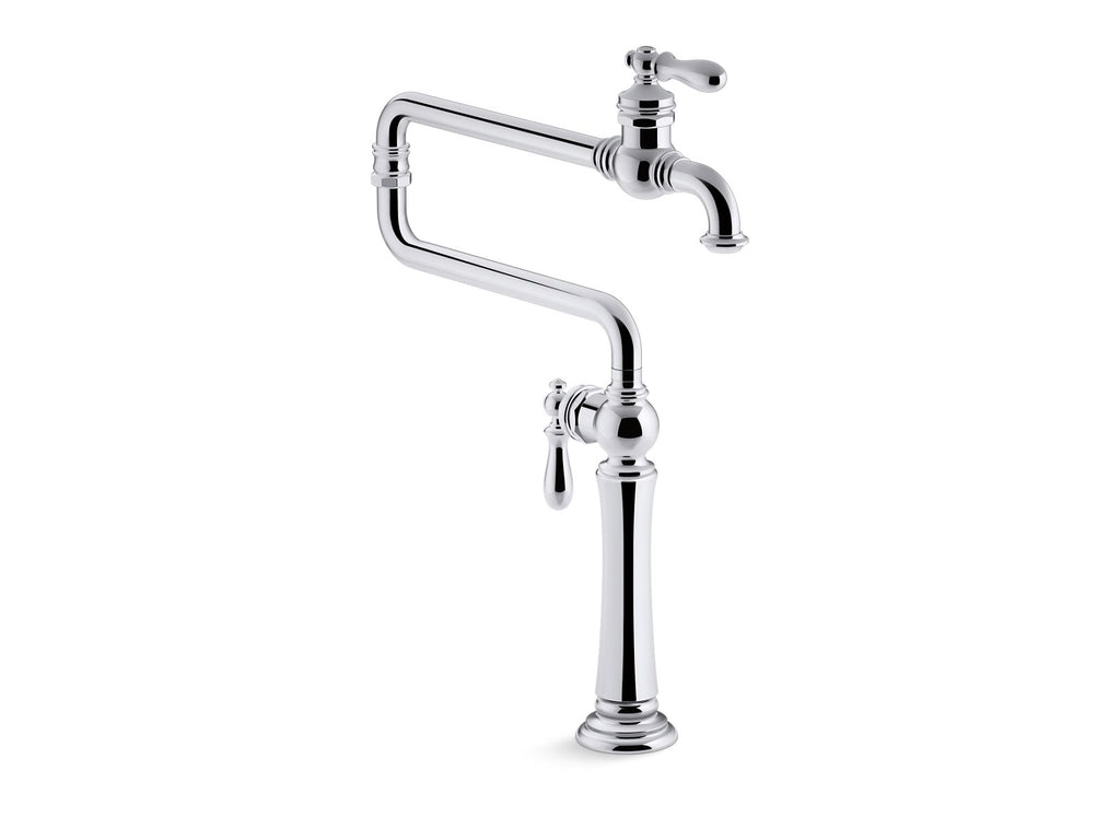 KOHLER K-99271-BL Artifacts Deck-Mount Pot Filler - Matte Black