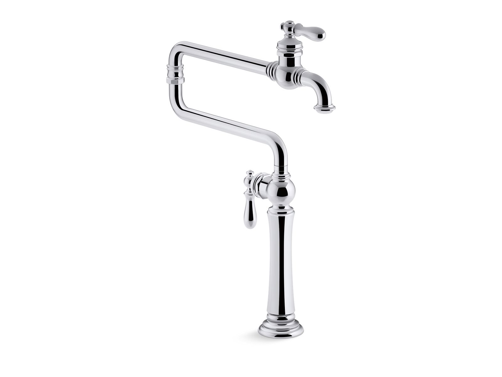 KOHLER K-99271-BL Artifacts Deck-Mount Pot Filler - Matte Black