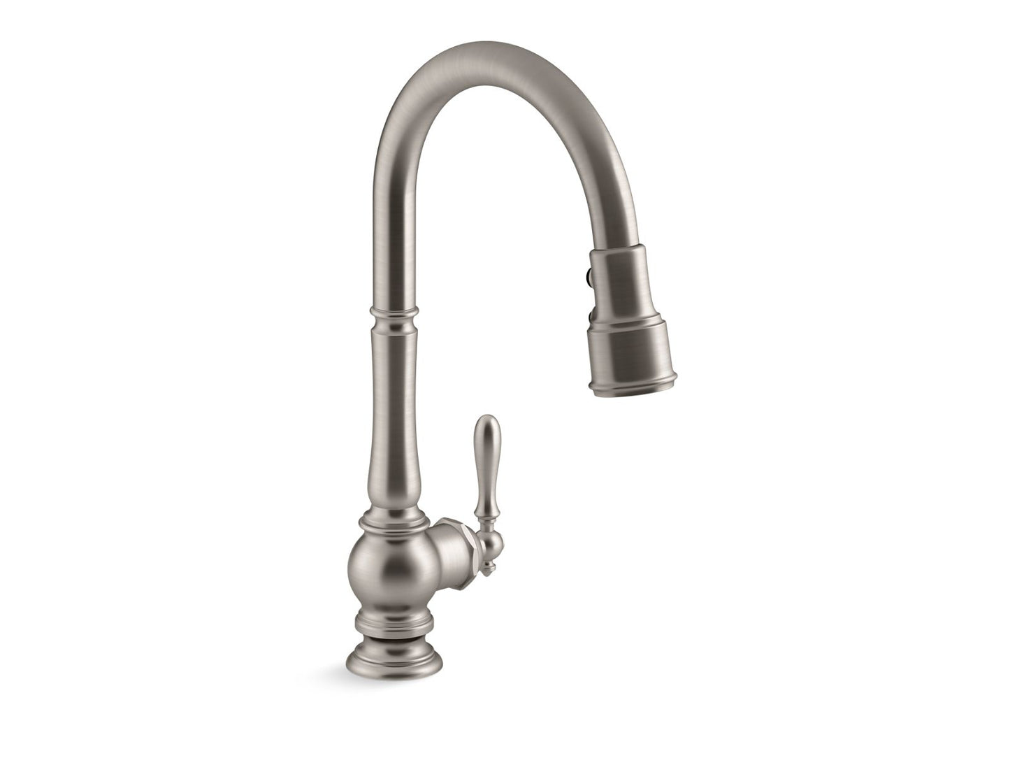 KOHLER K-99259-VS Artifacts Pull-Down Kitchen Sink Faucet With Three-Function Sprayhead In Vibrant Stainless