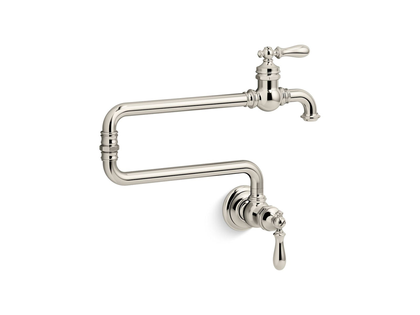 KOHLER K-99270-SN Artifacts Wall-Mount Pot Filler In Vibrant Polished Nickel