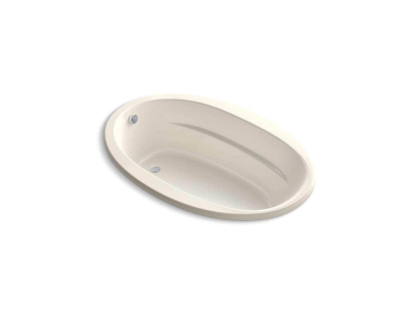 KOHLER K-6347-GH-96 Sunward 66" X 42" Drop-In Heated Bubblemassage Air Bath In Biscuit