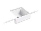 KOHLER K-5664-95 Whitehaven 23-1/2" Undermount Single-Bowl Farmhouse Kitchen Sink - Ice Grey