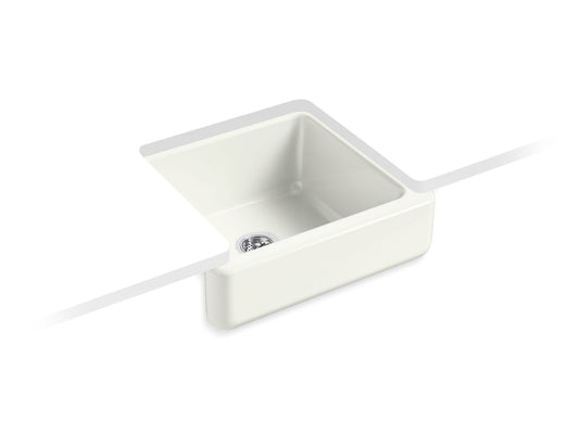 KOHLER K-5664-NY Whitehaven 23-1/2" Undermount Single-Bowl Farmhouse Kitchen Sink In Dune