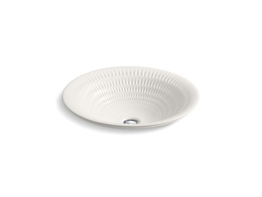 KOHLER K-17890-RL-K8 Derring Carillon 17-3/4" Round Drop-In Bathroom Sink, No Overflow In Translucent White