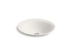 KOHLER K-17890-RL-K8 Derring Carillon 17-3/4" Round Drop-In Bathroom Sink, No Overflow - Translucent White