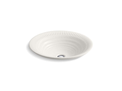 KOHLER K-17890-RL-K8 Derring Carillon 17-3/4" round drop-in bathroom sink, no overflow - Translucent White