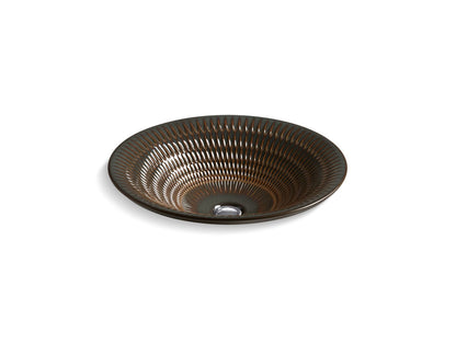 KOHLER K-17890-RL-RB2 Derring Carillon 17-3/4" round drop-in bathroom sink, no overflow - Bourbon Rutile