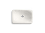 KOHLER K-17916-RL-K8 Derring Carillon 21" Rectangular Drop-In Bathroom Sink, No Overflow - Translucent White