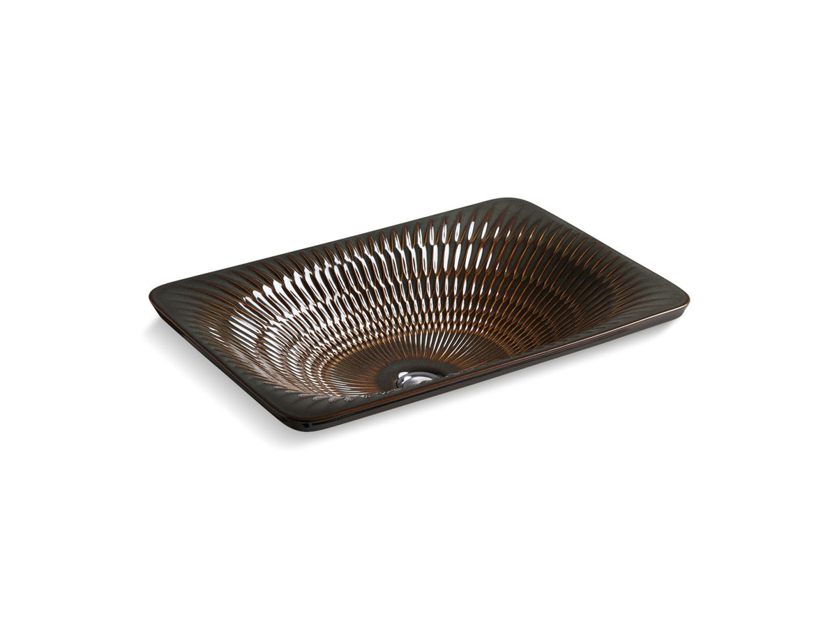 KOHLER K-17916-RL-RB2 Derring Carillon 21" Rectangular Drop-In Bathroom Sink, No Overflow - Bourbon Rutile