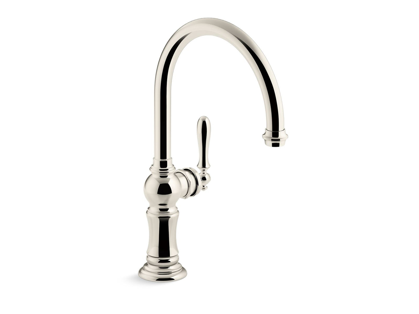 KOHLER K-99263-SN Artifacts Single-Handle Kitchen Sink Faucet In Vibrant Polished Nickel