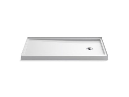 KOHLER K-8458-96 Rely 60" x 32" alcove shower base, right drain - Biscuit