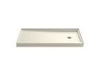 KOHLER K-8458-96 Rely 60" X 32" Alcove Shower Base, Right Drain - Biscuit