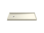 KOHLER K-8459-96 Rely 60" X 32" Alcove Shower Base, Left Drain - Biscuit