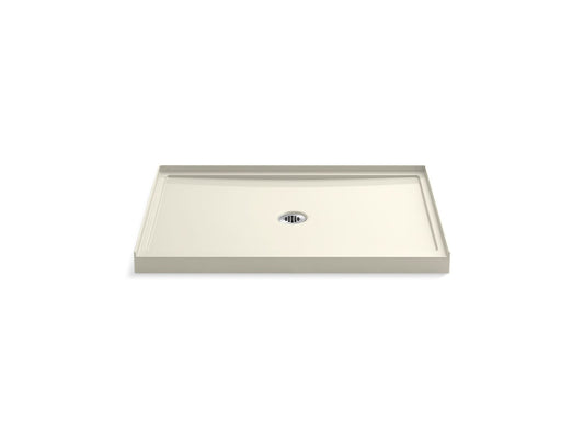 KOHLER K-8461-96 Rely 48" x 34" alcove shower base, center drain - Biscuit
