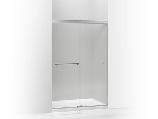 KOHLER K-707100-L-SHP Revel Sliding Shower Door, 70" H X 44-5/8 - 47-5/8" W, With 1/4" Thick Crystal Clear Glass In Bright Polished Silver