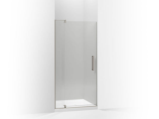 KOHLER K-707510-L-BNK Revel Pivot Shower Door, 70" H X 31-1/8 - 36" W, With 1/4" Thick Crystal Clear Glass In Anodized Brushed Nickel