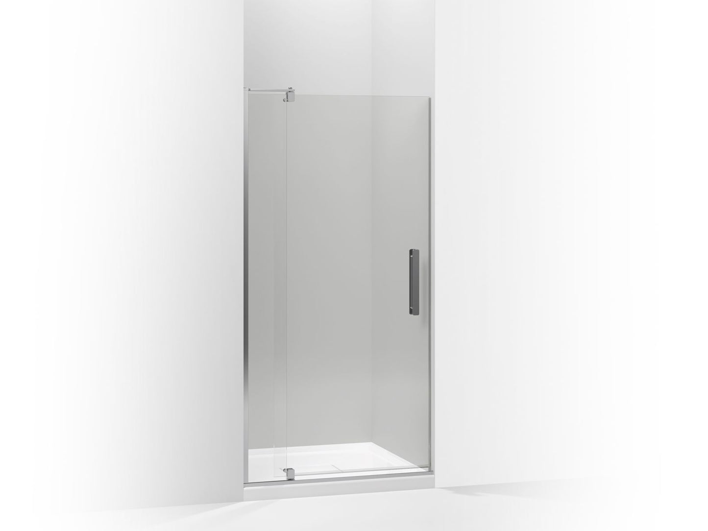 KOHLER K-707510-L-SHP Revel Pivot Shower Door, 70" H X 31-1/8 - 36" W, With 1/4" Thick Crystal Clear Glass In Bright Polished Silver