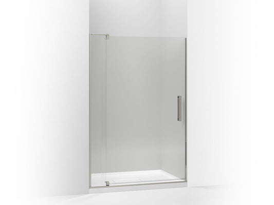 KOHLER K-707541-L-BNK Revel Pivot Shower Door, 70" H X 39-1/8 - 44" W, With 5/16" Thick Crystal Clear Glass In Anodized Brushed Nickel