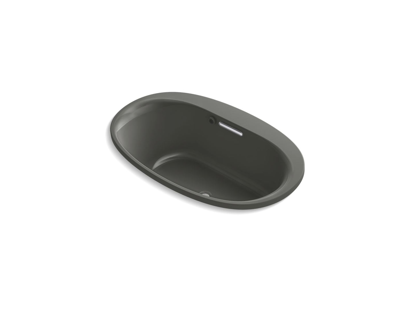 KOHLER K-5713-W1-58 Underscore 59-3/4" X 35-3/4" Drop-In Bath With Bask Heated Surface In Thunder Grey