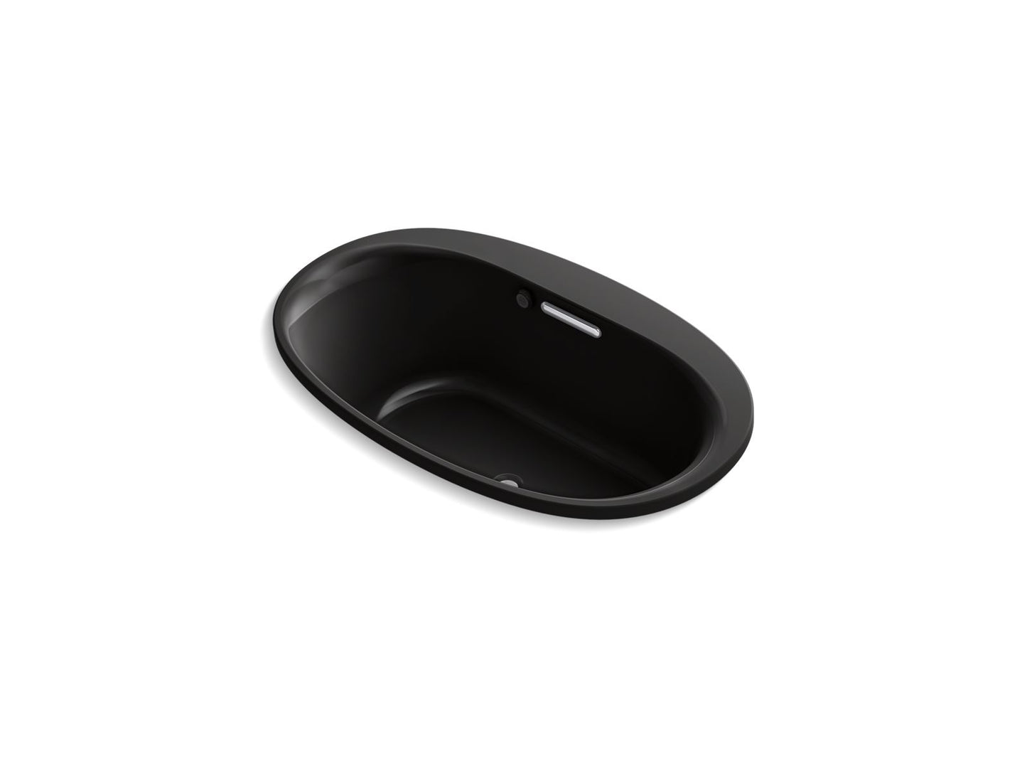 KOHLER K-5713-W1-7 Underscore 59-3/4" X 35-3/4" Drop-In Bath With Bask Heated Surface In Black Black