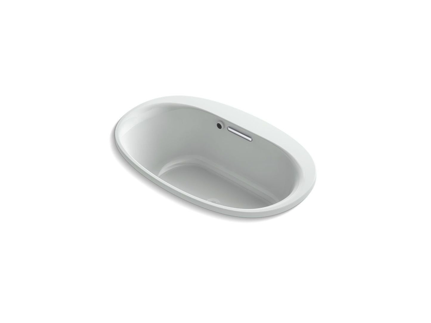 KOHLER K-5713-W1-95 Underscore 59-3/4" X 35-3/4" Drop-In Bath With Bask Heated Surface In Ice Grey