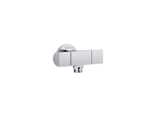 KOHLER K-98355-CP Exhale Wall-Mount Handshower Holder With Supply Elbow And Volume Control In Polished Chrome