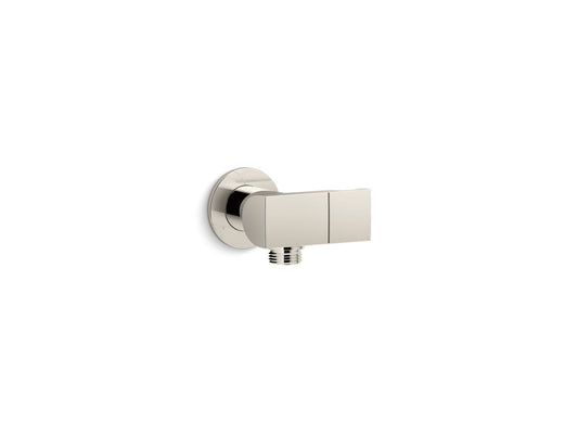 KOHLER K-98354-SN Exhale Wall-mount handshower holder with supply elbow and check valve - Vibrant Polished Nickel