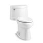 KOHLER K-3619-0 Cimarron One-Piece Elongated Toilet With Concealed Trapway, 1.28 Gpf In White