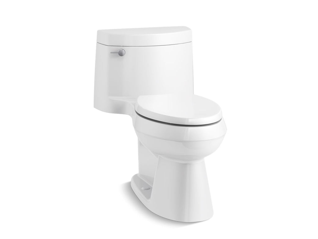 KOHLER K-3619-0 Cimarron One-Piece Elongated Toilet With Concealed Trapway, 1.28 Gpf - White