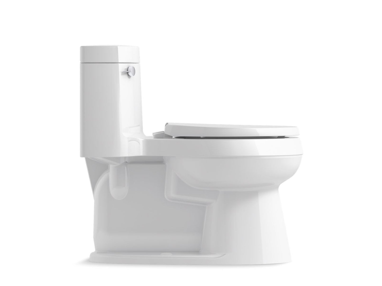 KOHLER K-3619-0 Cimarron One-Piece Elongated Toilet With Concealed Trapway, 1.28 Gpf In White