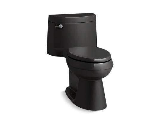 KOHLER K-3619-7 Cimarron One-Piece Elongated Toilet With Concealed Trapway, 1.28 Gpf In Black Black