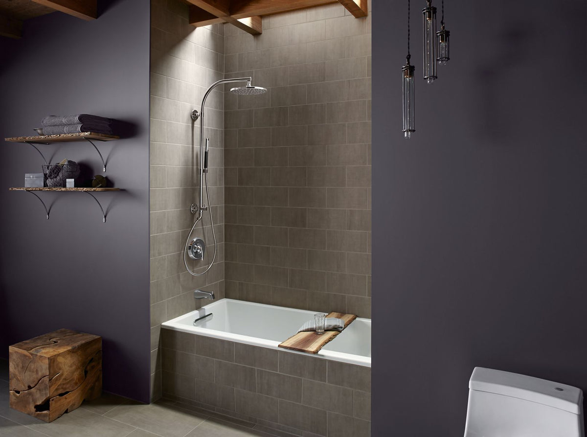 KOHLER K-45209-2MB Hydrorail-R Arch Shower Column - Vibrant Brushed Moderne Brass