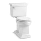 KOHLER K-6669-0 Memoirs Stately Two-Piece Elongated With Concealed Trapway, 1.28 Gpf In White