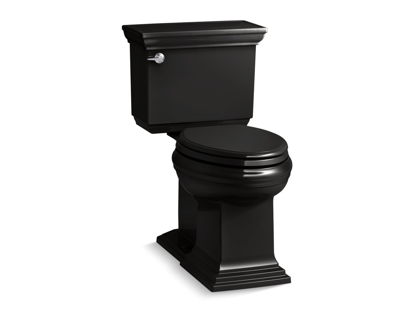 KOHLER K-6669-7 Memoirs Stately Two-Piece Elongated With Concealed Trapway, 1.28 Gpf In Black Black