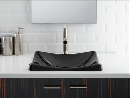 KOHLER K-2833-58 DemiLav 18-1/4" rectangular vessel bathroom sink, no overflow - Thunder Grey