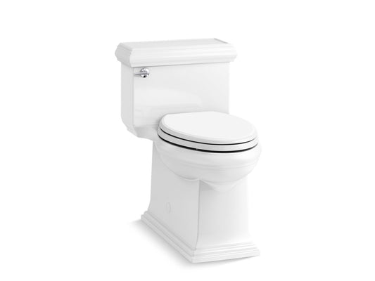 KOHLER K-6424-0 Memoirs Classic One-Piece Compact Elongated Toilet With Skirted Trapway, 1.28 Gpf In White