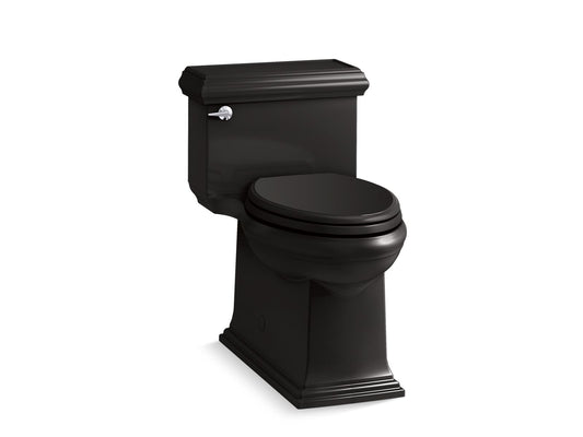 KOHLER K-6424-7 Memoirs Classic One-Piece Compact Elongated Toilet With Skirted Trapway, 1.28 Gpf In Black Black