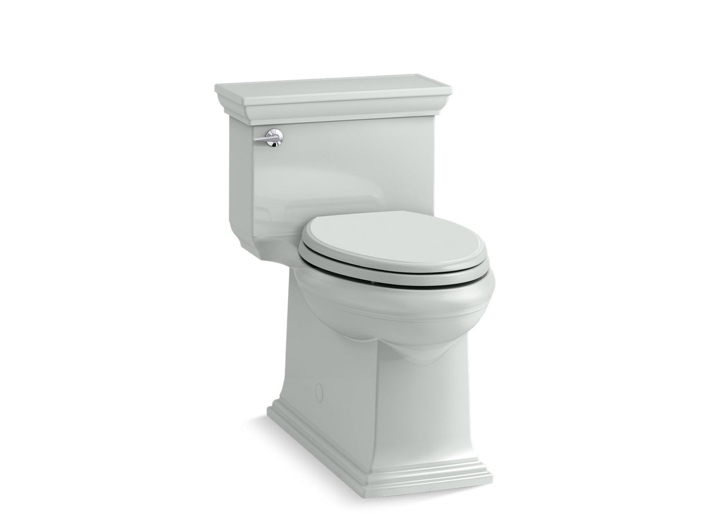 KOHLER K-6428-95 Memoirs Stately One-Piece Compact Elongated Toilet With Skirted Trapway, 1.28 Gpf In Ice Grey