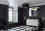 KOHLER K-10572-BML Devonshire Three-Light Sconce - Black With Brass Trim