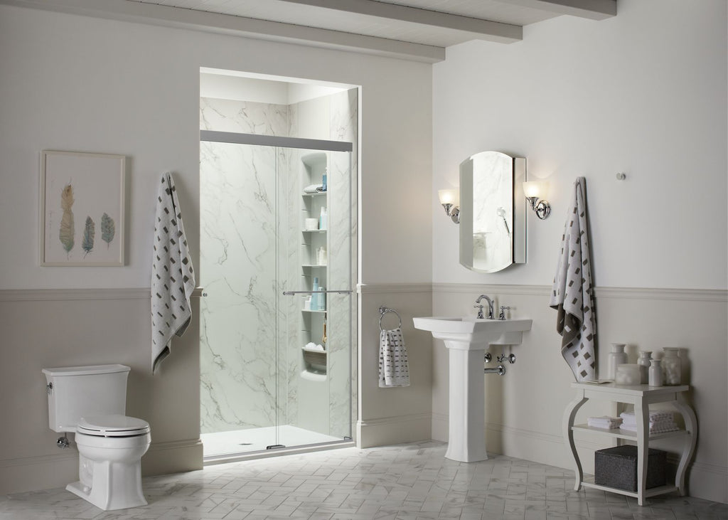 KOHLER K-2359-8-0 Archer 24" Rectangular Pedestal Bathroom Sink - White