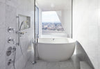 KOHLER K-6369-0 Sunstruck 65-1/2" X 35-1/2" Freestanding Bath With Fluted Shroud - White