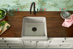 KOHLER K-5664-95 Whitehaven 23-1/2" Undermount Single-Bowl Farmhouse Kitchen Sink - Ice Grey