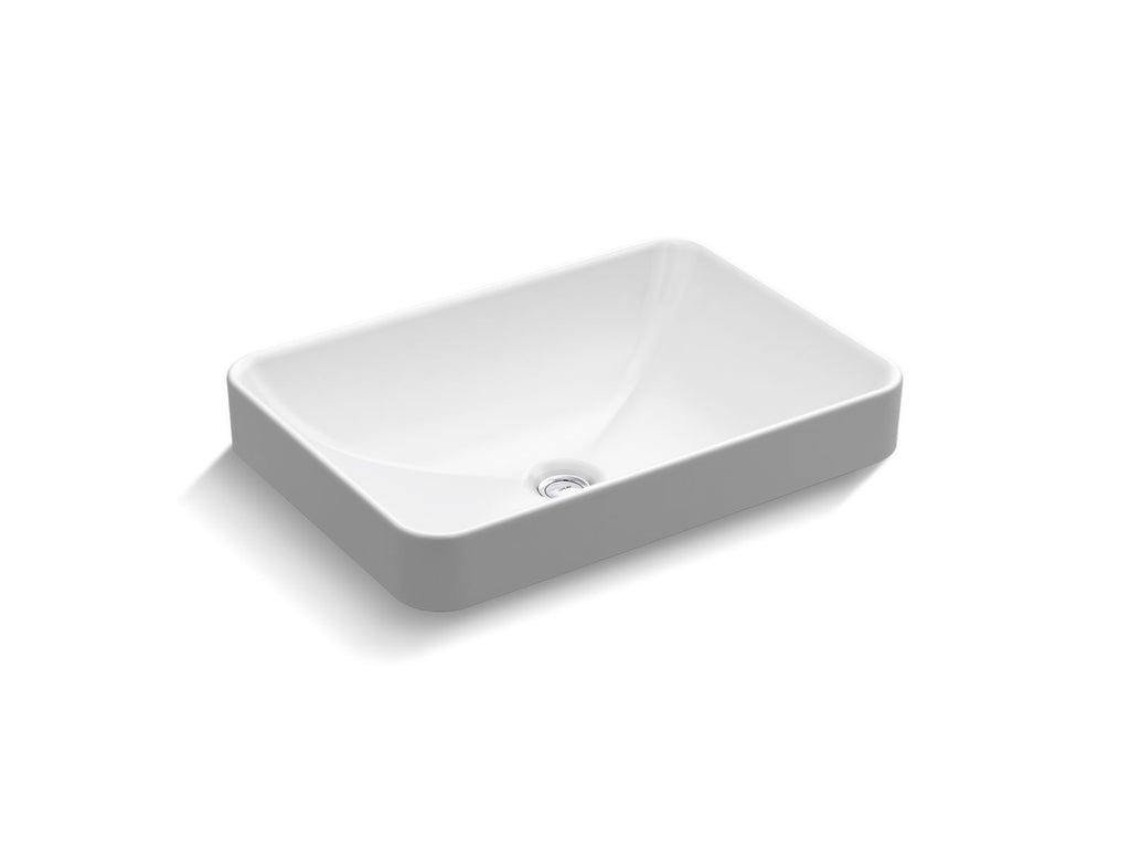 KOHLER K-5373-7 Vox 22-3/4" Rectangular Vessel Bathroom Sink - Black Black