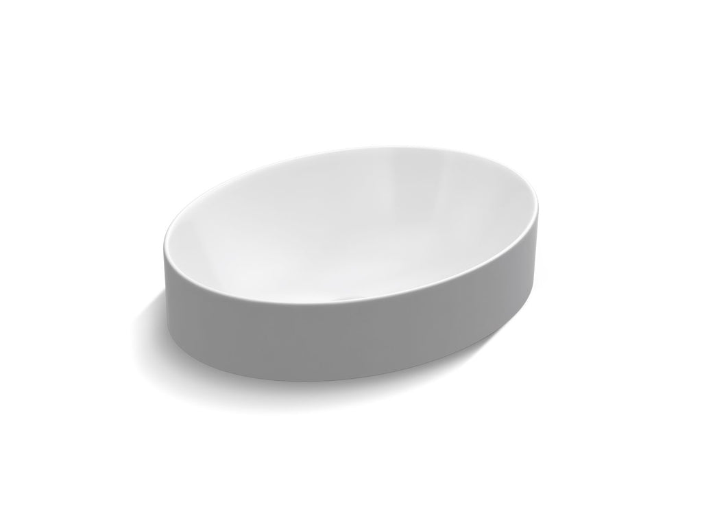 KOHLER K-99183-0 Vox 20" Oval Vessel Bathroom Sink - White