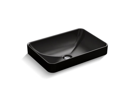 KOHLER K-5373-7 Vox 22-3/4" Rectangular Vessel Bathroom Sink In Black Black