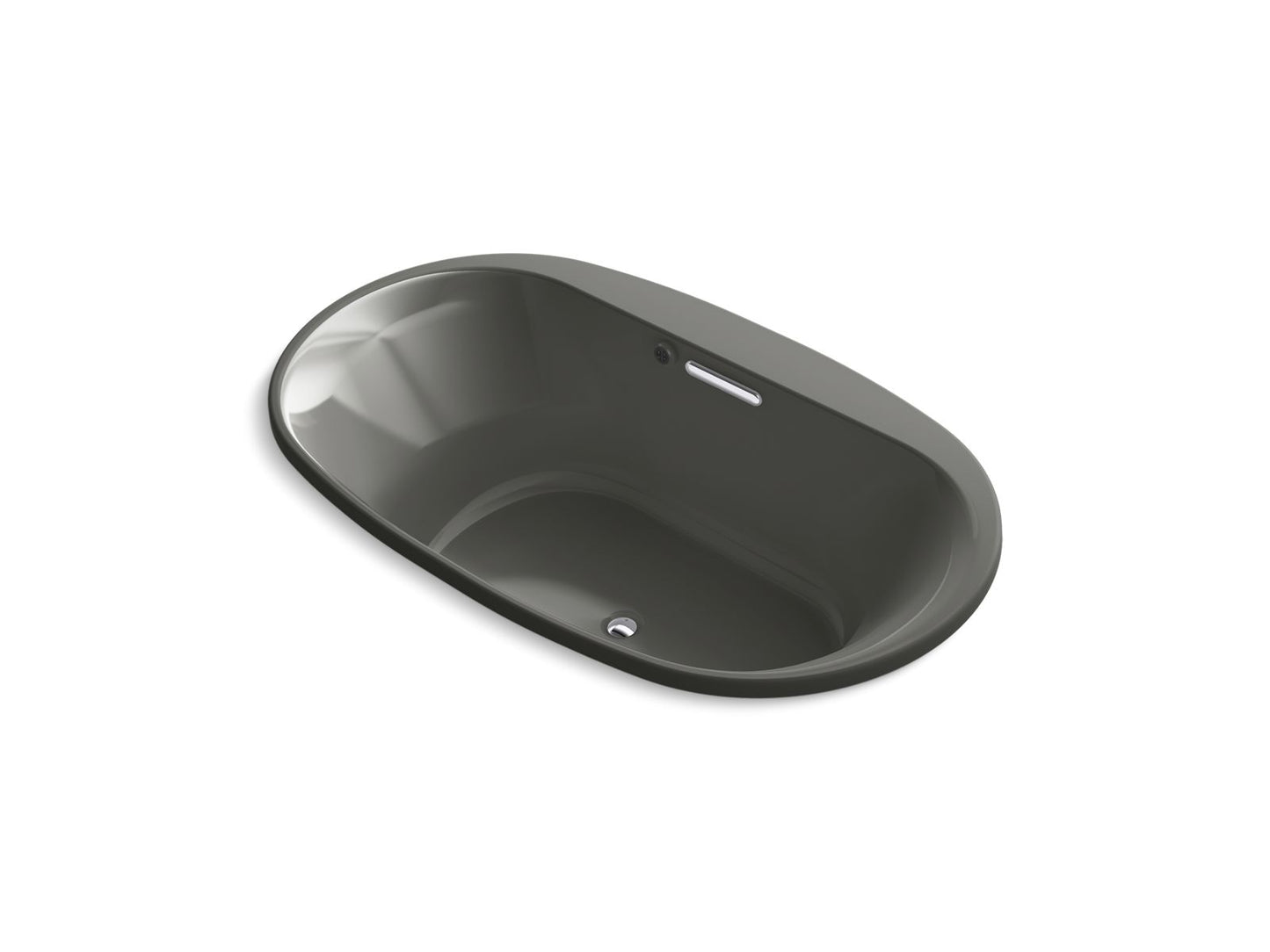 KOHLER K-5717-W1-58 Underscore 71-1/2" X 41-1/2" Drop-In Bath With Bask Heated Surface In Thunder Grey