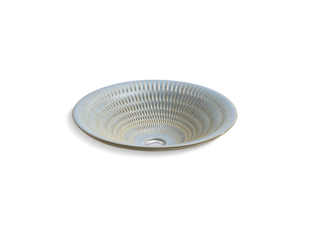 KOHLER K-17890-RL-RB3 Derring Carillon 17-3/4" Round Drop-In Bathroom Sink, No Overflow - Bluestone Rutile