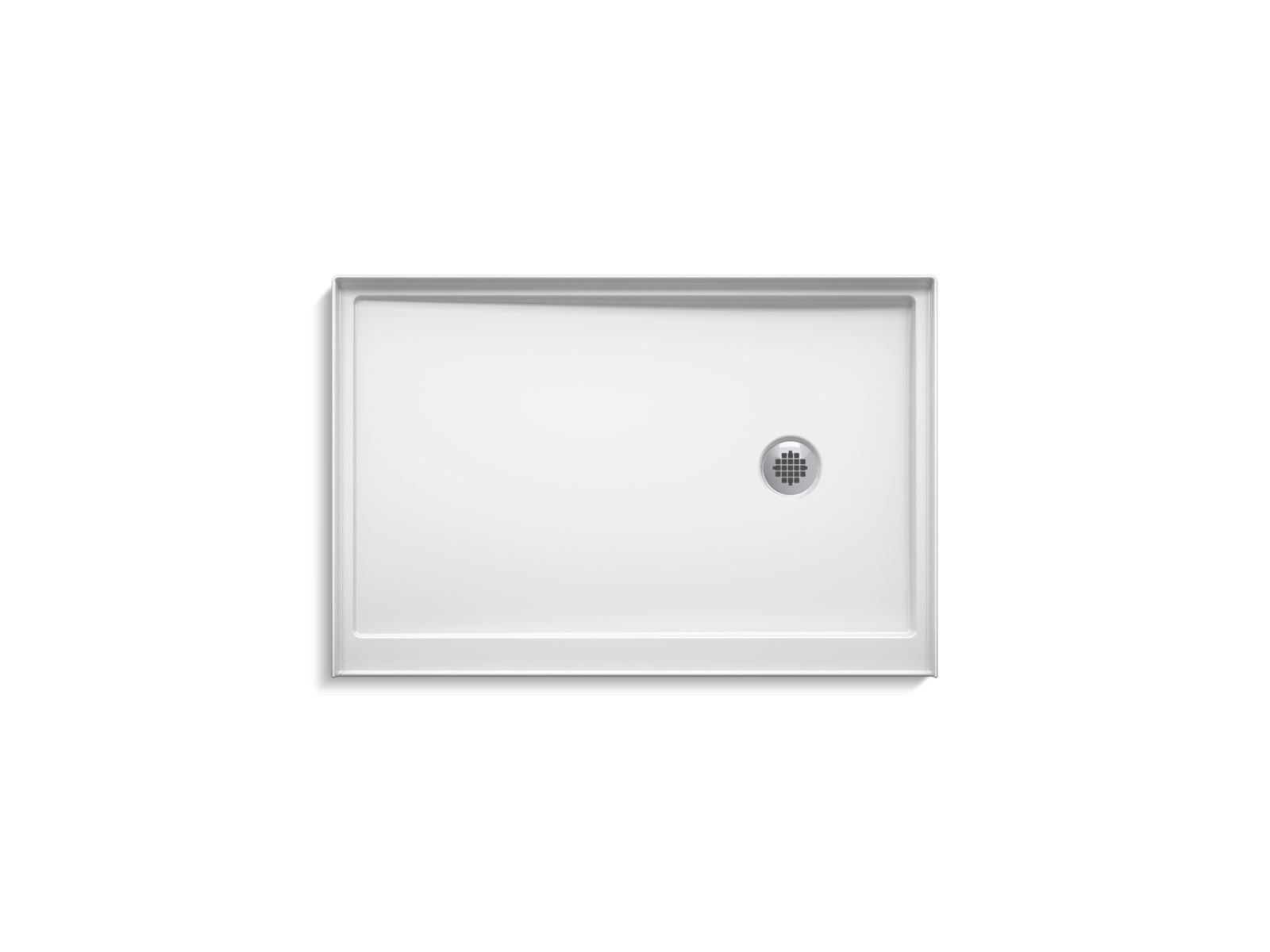KOHLER K-8638-0 Rely 48" X 32" Alcove Shower Base, Right Drain - White