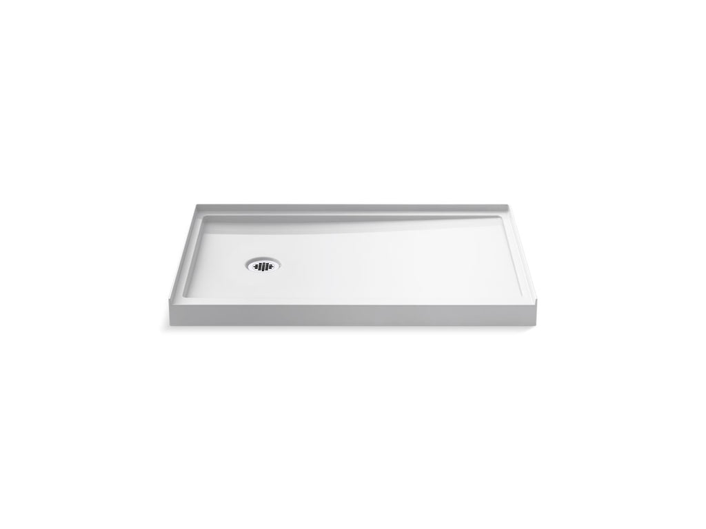 KOHLER K-8639-0 Rely 48" X 32" Alcove Shower Base, Left Drain - White