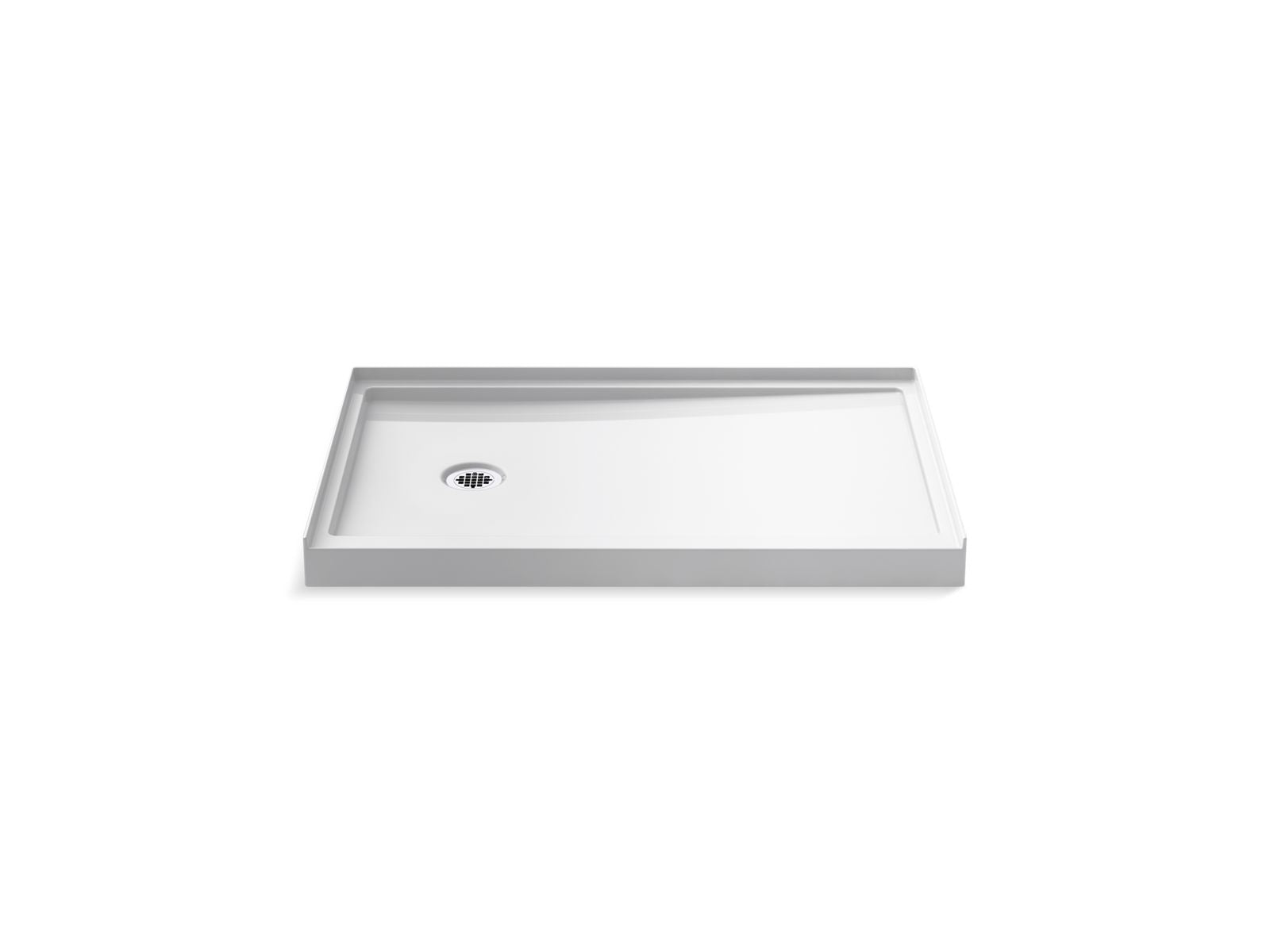 KOHLER K-8639-0 Rely 48" X 32" Alcove Shower Base, Left Drain - White
